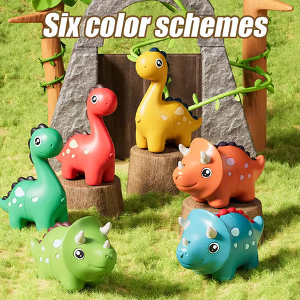 Children's Sliding Dinosaur Toy with Wheels, Pull Back Body, Press Deformation, Sound