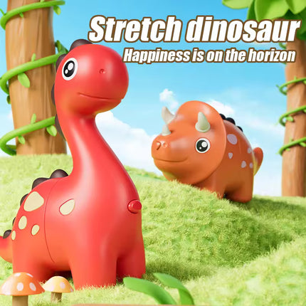 Children's Sliding Dinosaur Toy with Wheels, Pull Back Body, Press Deformation, Sound
