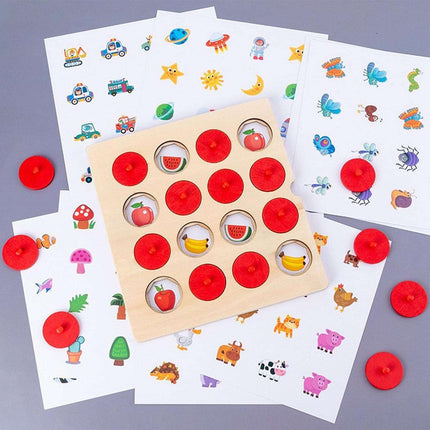 Memory collision - Wooden memory matching game