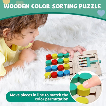 Colour sorting brain teaser puzzle