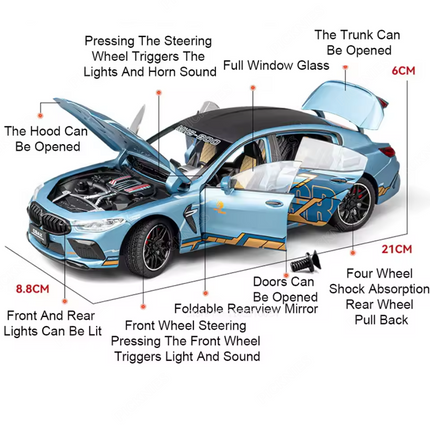 BMW M8 - 1:24 Scale Model