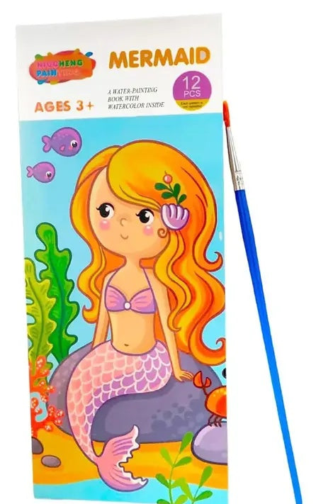 12 Page Colour book with free paint brush