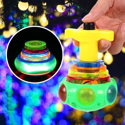 Magic Pegtop Spinner Toy with Music & Lights