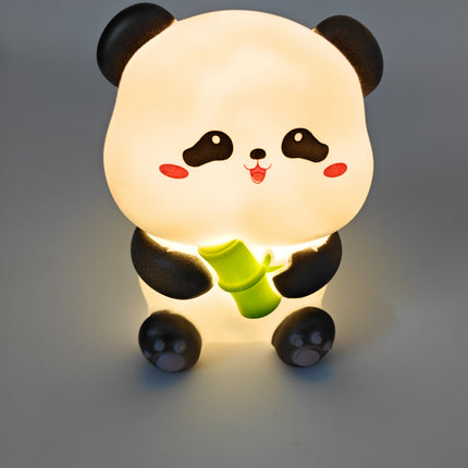 Big sitting panda with bamboo night light