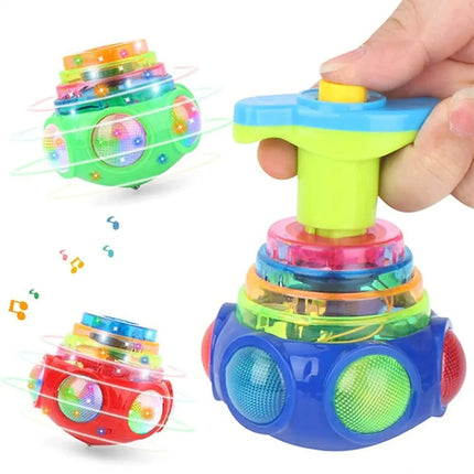 Magic Pegtop Spinner Toy with Music & Lights