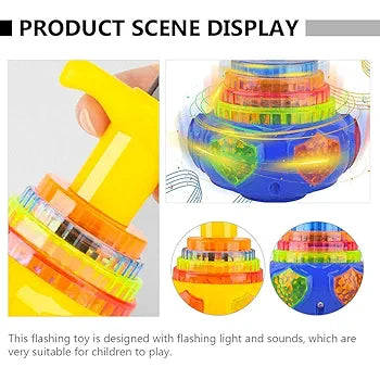 Magic Pegtop Spinner Toy with Music & Lights