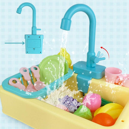 Kitchen sink with water