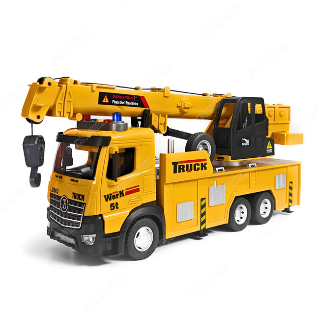 Big Size Crane Toy for Kids – 50cm Extendable Arm | Lights & Sound | Rotating Boom | Realistic Construction Toy for Boys & Girls