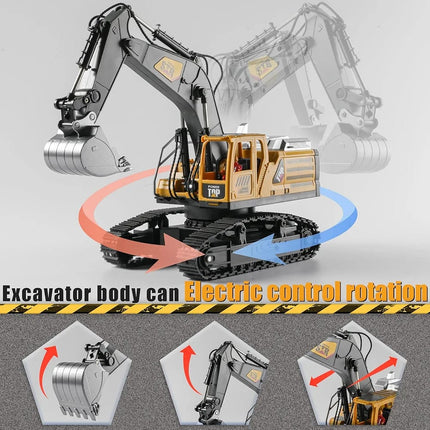 RC Excavator with Smoke - 2.4GHz - 12CH