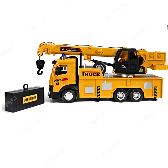 Big Size Crane Toy for Kids – 50cm Extendable Arm | Lights & Sound | Rotating Boom | Realistic Construction Toy for Boys & Girls