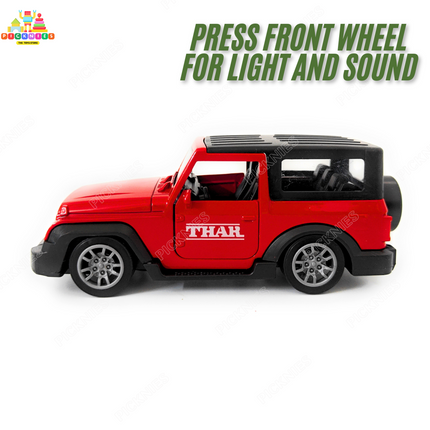 Mahindra Thar/Jeep Wrangler with light and Sound - 1:36 Scale Model