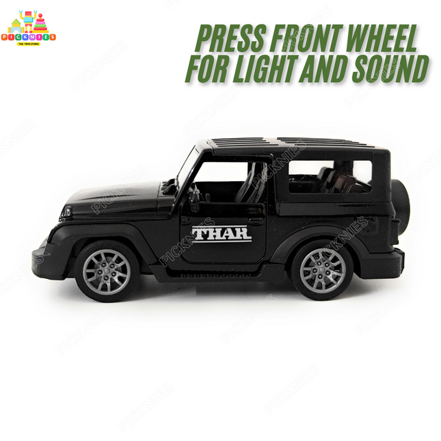 Mahindra Thar/Jeep Wrangler with light and Sound - 1:36 Scale Model