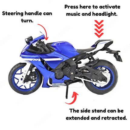 Yamaha YZF-R1 - 1: 24 Diecast Metal Bike