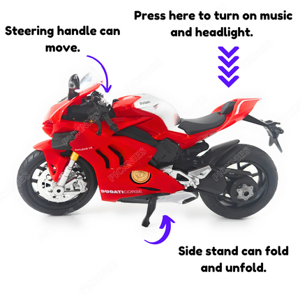 Ducati Panigale - 1: 24 Diecast Metal Bike
