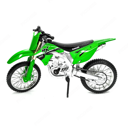Kawasaki KX 450F Dirt Bike Die Cast Model 1:12 Scale Metal Motocross Bike with Free Rolling Wheels & Detailed Suspension Toy