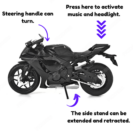 Yamaha YZF-R1 - 1: 24 Diecast Metal Bike