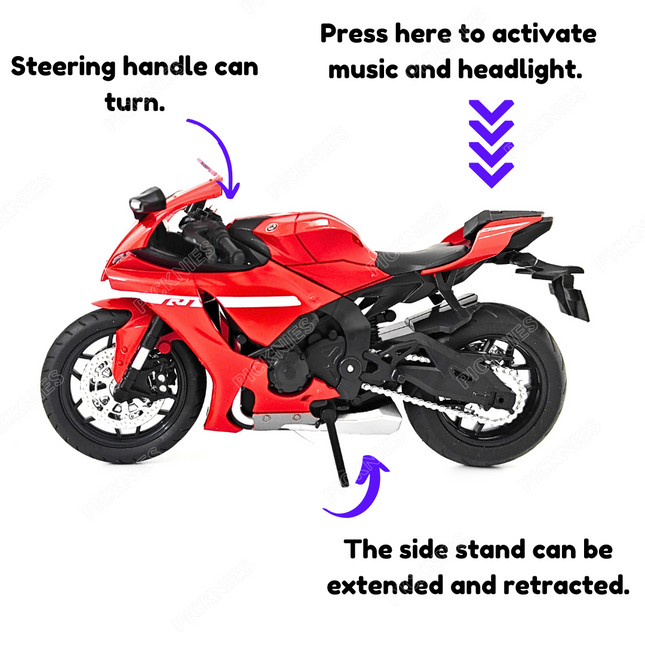 Yamaha YZF-R1 - 1: 24 Diecast Metal Bike