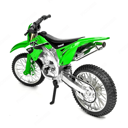 Kawasaki KX 450F Dirt Bike Die Cast Model 1:12 Scale Metal Motocross Bike with Free Rolling Wheels & Detailed Suspension Toy