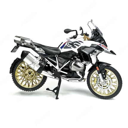 BMW R1250 GS Bike Die Cast Model 1:10 Scale Metal Motocross Bike with Free Rolling Wheels & Detailed Suspension Toy