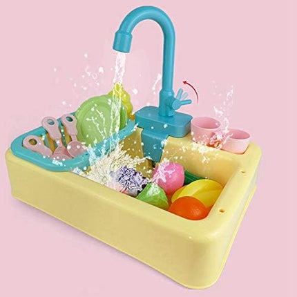 Kitchen sink with water
