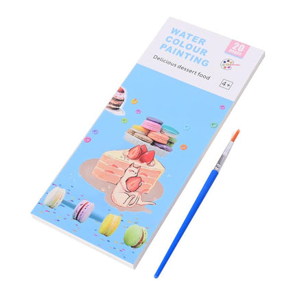 Colouring book with paint brush - 20 Pages