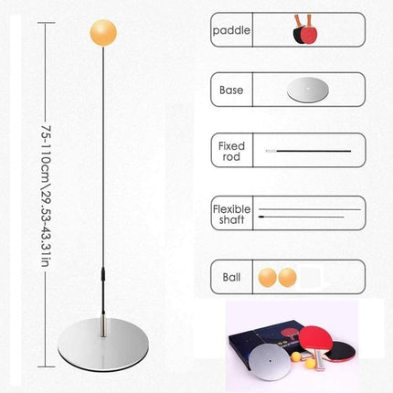 Table Tennis Trainer Set with Flexible Shaft and Strong Base