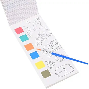Colouring book with paint brush - 20 Pages