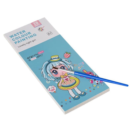 Colouring book with paint brush - 20 Pages