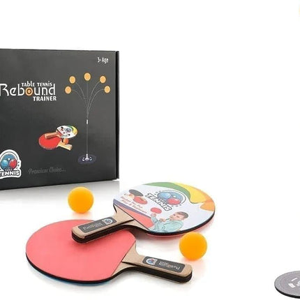 Table Tennis Trainer Set with Flexible Shaft and Strong Base