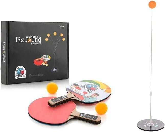Table Tennis Trainer Set with Flexible Shaft and Strong Base