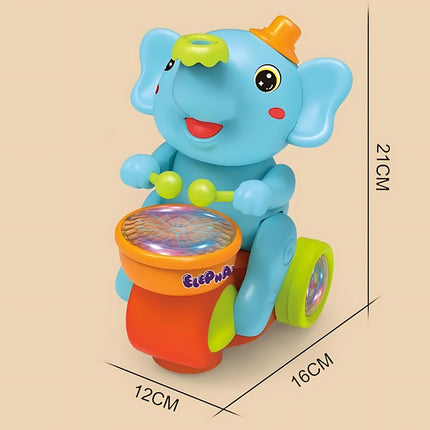 Cute musical elephant drummer toy with Ball