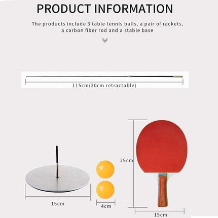 Table Tennis Trainer Set with Flexible Shaft and Strong Base
