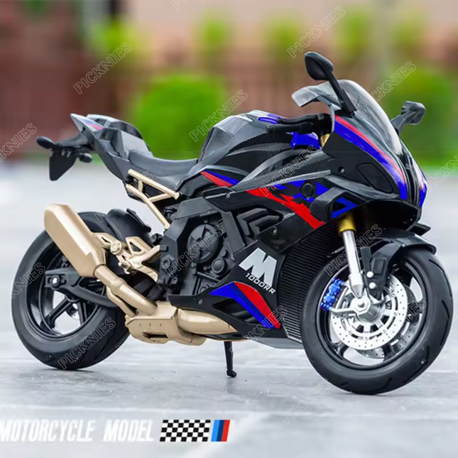 BMW S1000 RR (Black) - 1: 20 Diecast Metal Bike