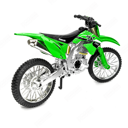 Kawasaki KX 450F Dirt Bike Die Cast Model 1:12 Scale Metal Motocross Bike with Free Rolling Wheels & Detailed Suspension Toy
