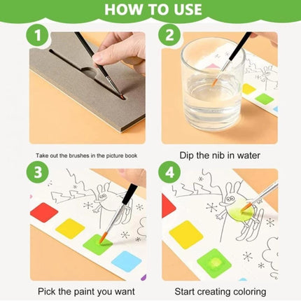 Colouring book with paint brush - 20 Pages