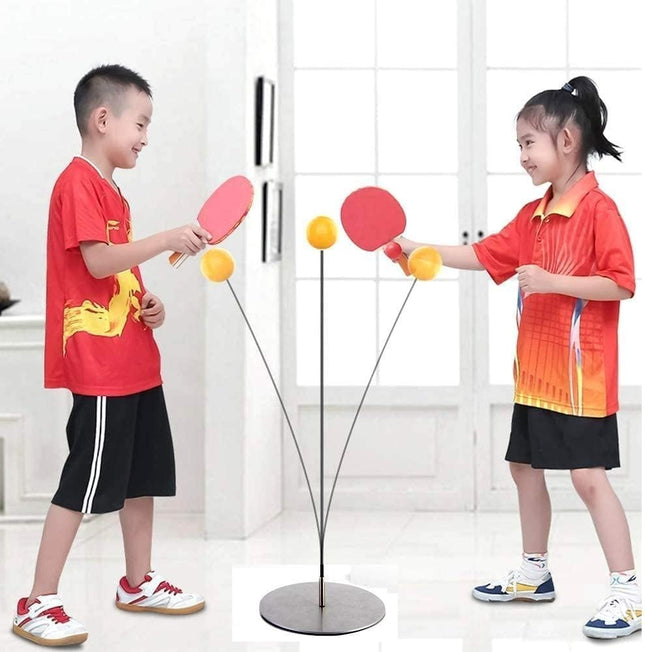 Table Tennis Trainer Set with Flexible Shaft and Strong Base