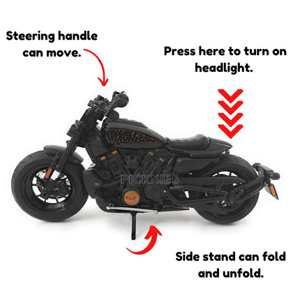 Harley Davidson Sportster - 1: 24 Diecast Metal Bike