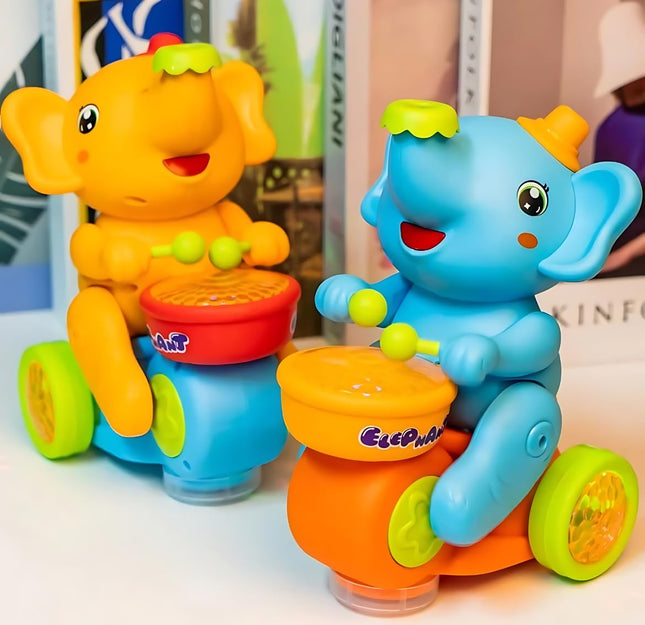 Cute musical elephant drummer toy with Ball