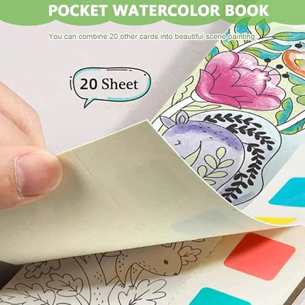 Colouring book with paint brush - 20 Pages