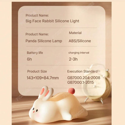 Rabbit - Big face silicon lamp