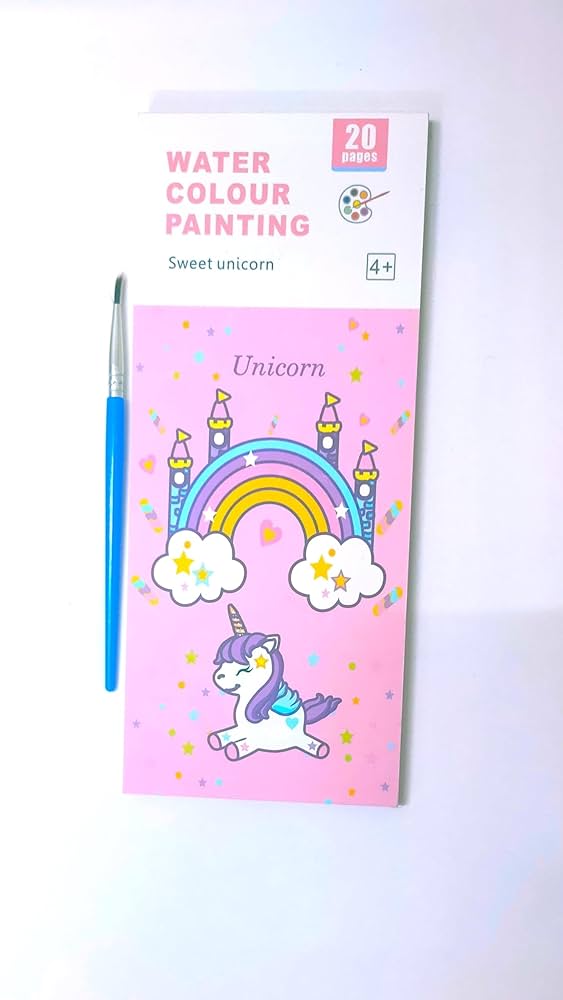 Colouring book with paint brush - 20 Pages
