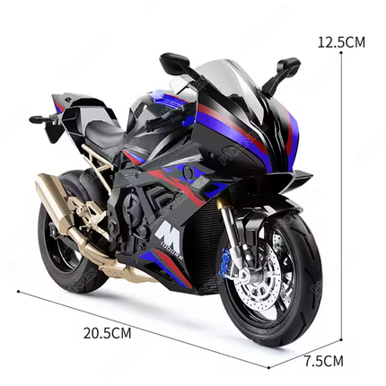 BMW S1000 RR (Black) - 1: 20 Diecast Metal Bike