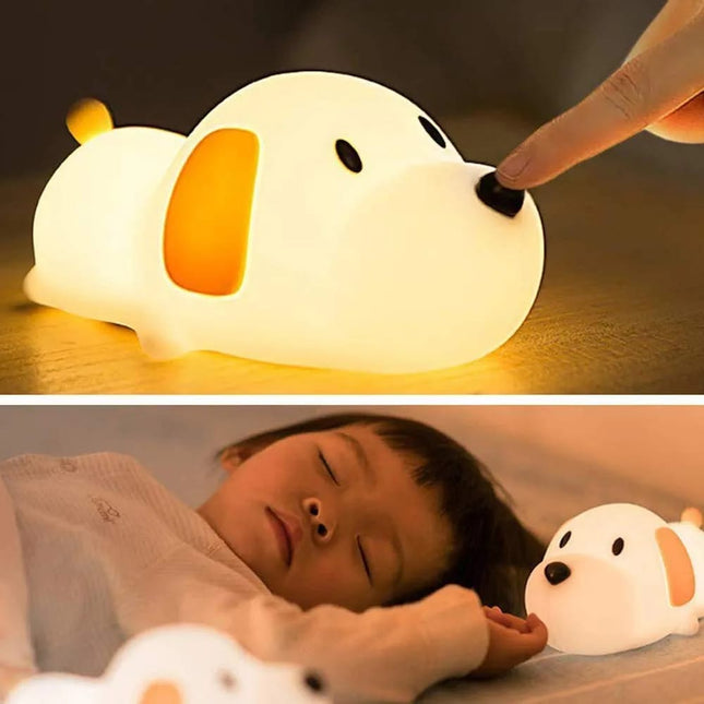 Rechargeable Cute Silicone Puppy Dog Lamp