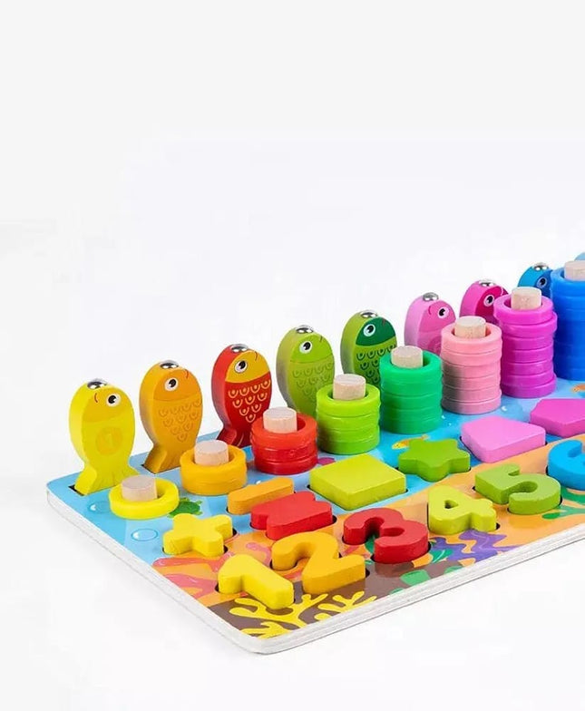 Wooden 6 in 1 Multifunctional Logarithmic board