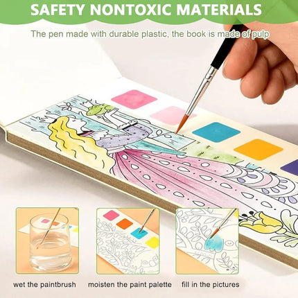 Colouring book with paint brush - 20 Pages