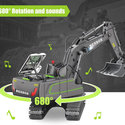 RC Excavator with Smoke - 2.4GHz - 12CH
