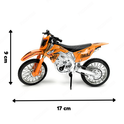 Kawasaki KX 450F Dirt Bike Die Cast Model 1:12 Scale Metal Motocross Bike with Free Rolling Wheels & Detailed Suspension Toy
