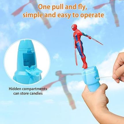 Spider Hero Flying Toy for Kids – Hand Press Action Superhero Launcher Toy – Indoor & Outdoor Fun Gift for Boys & Girls