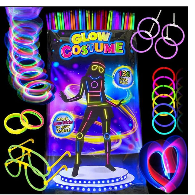 Glow In The Dark Party Favors Glow Stick Party Pack (152 pcs)
