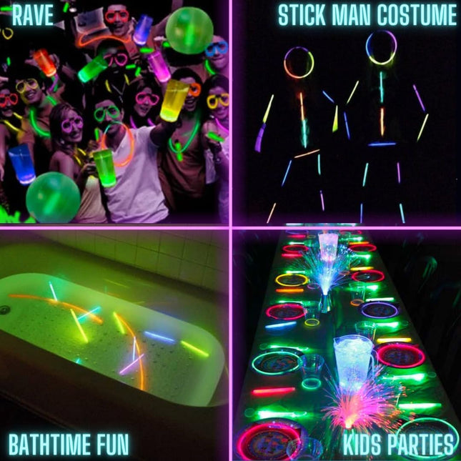 Glow In The Dark Party Favors Glow Stick Party Pack (152 pcs)